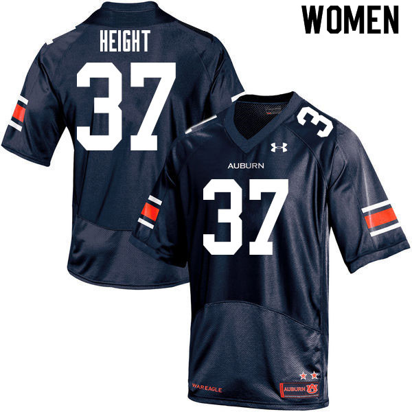 Women #37 Romello Height Auburn Tigers College Football Jerseys Sale-Navy